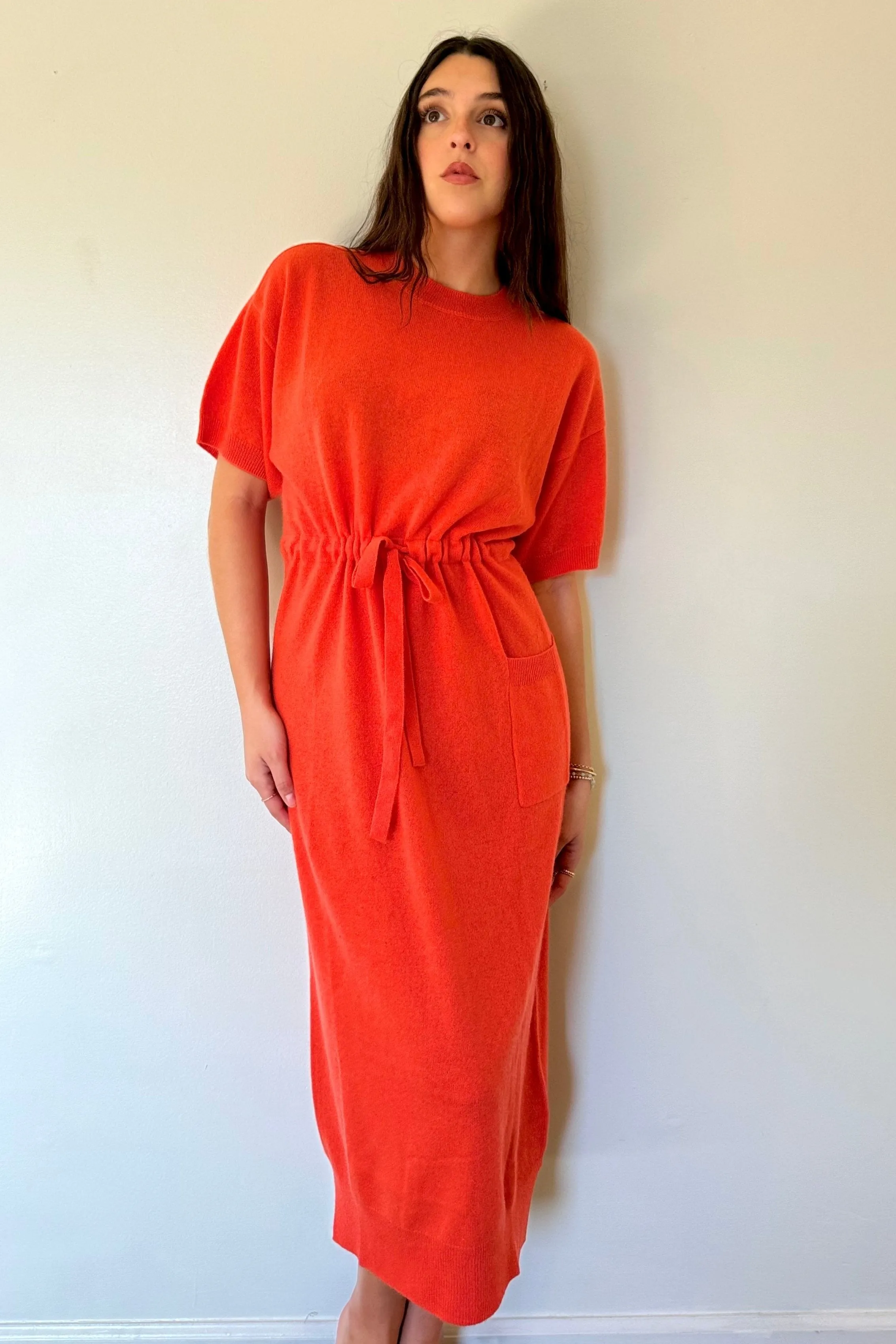 Crush Cooper T-Shirt Dress - Tomato
