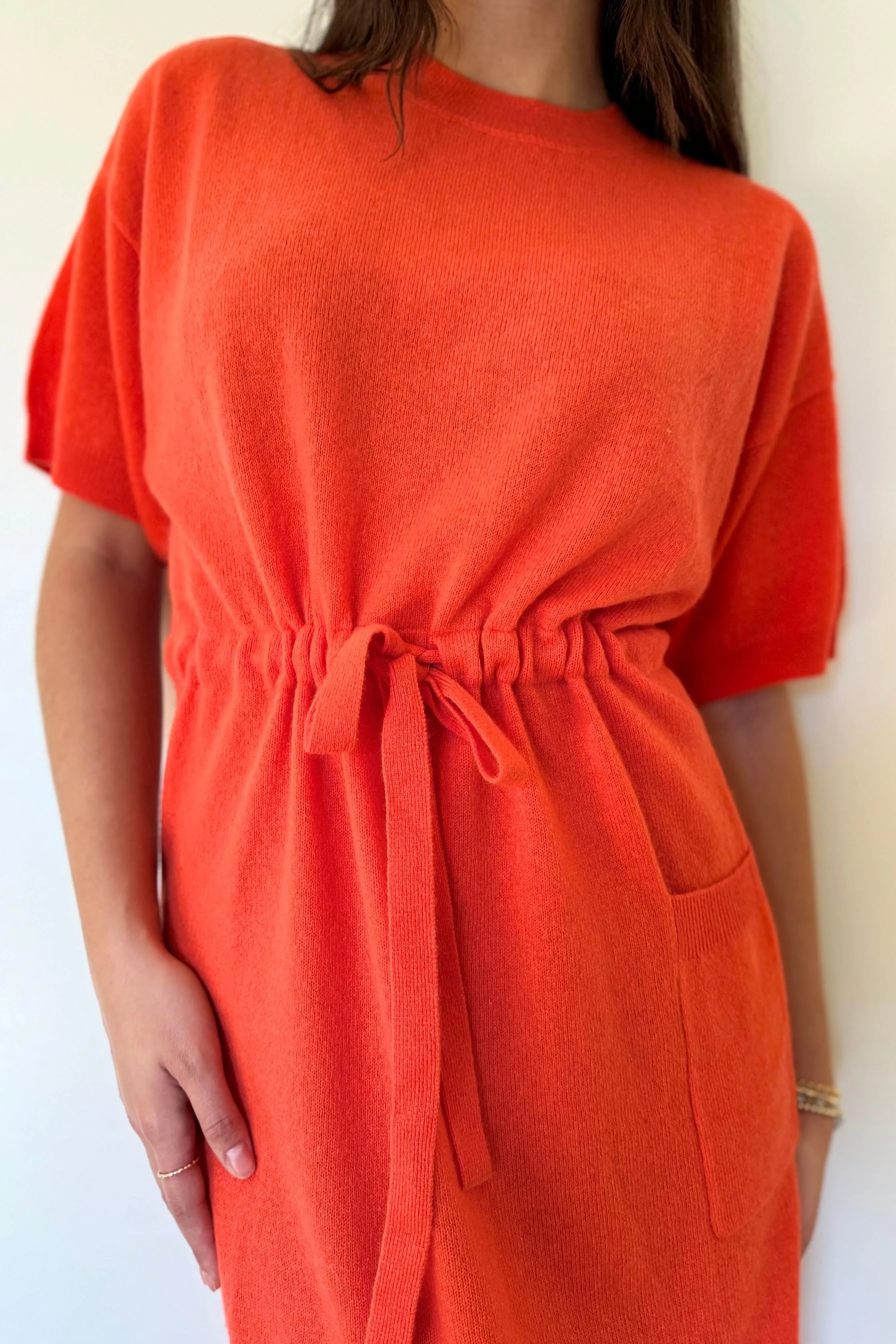 Crush Cooper T-Shirt Dress - Tomato