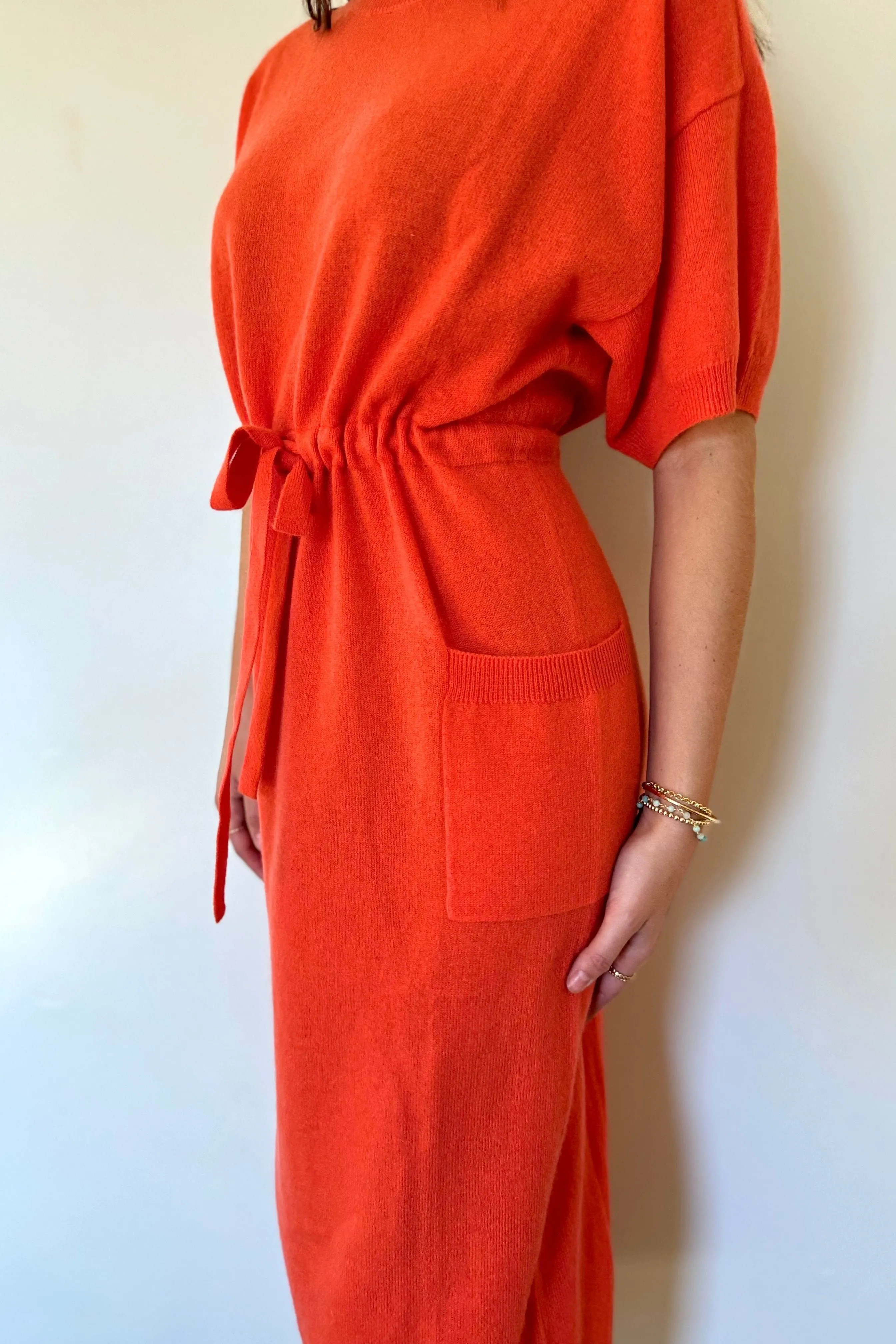 Crush Cooper T-Shirt Dress - Tomato