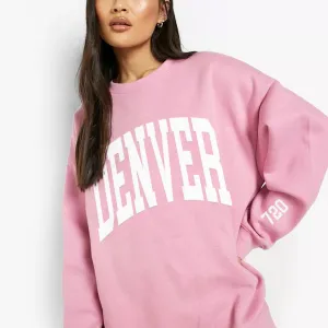 Custom Large City   Area Code Sweatshirt