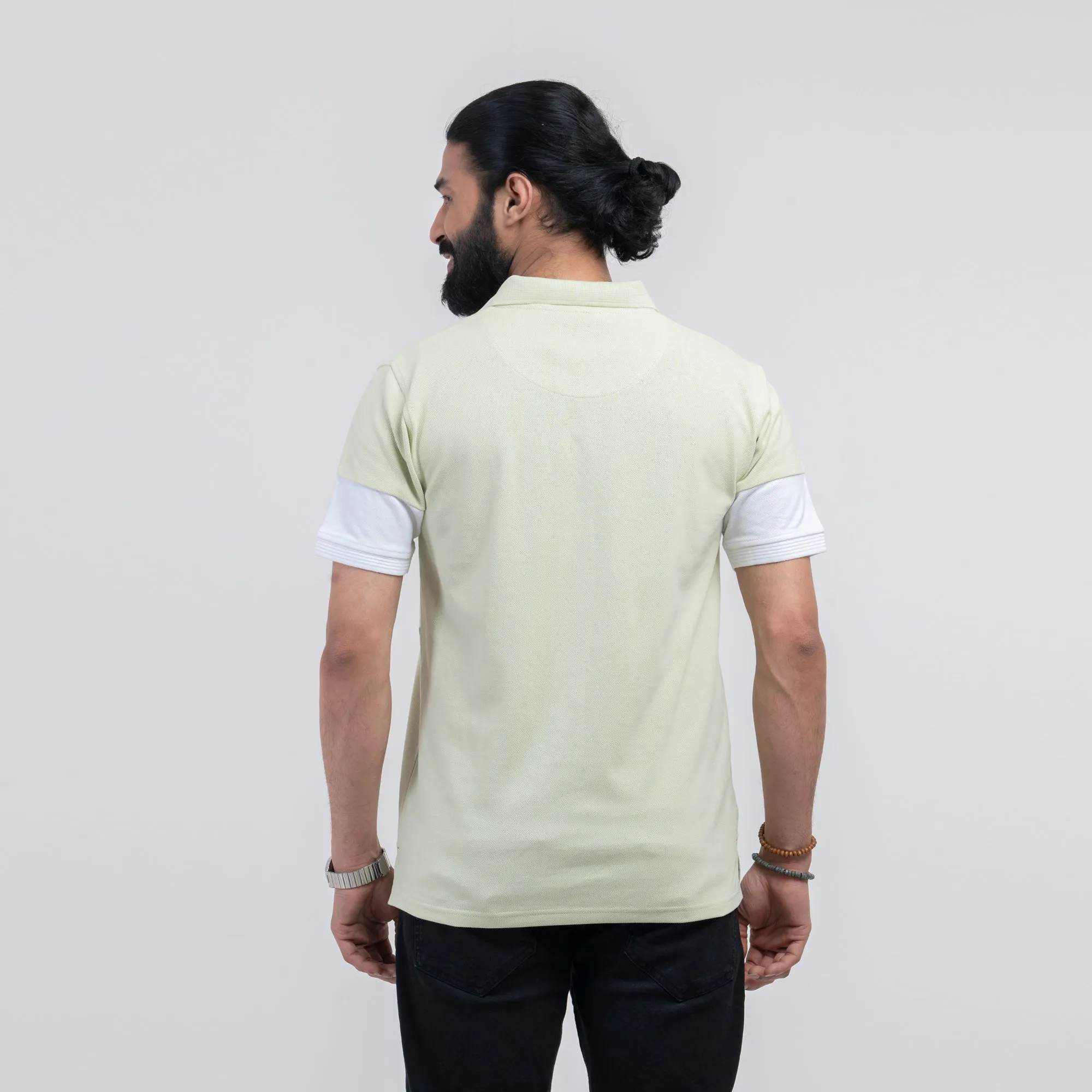 Cut & Sew Polo  - Celadon Green