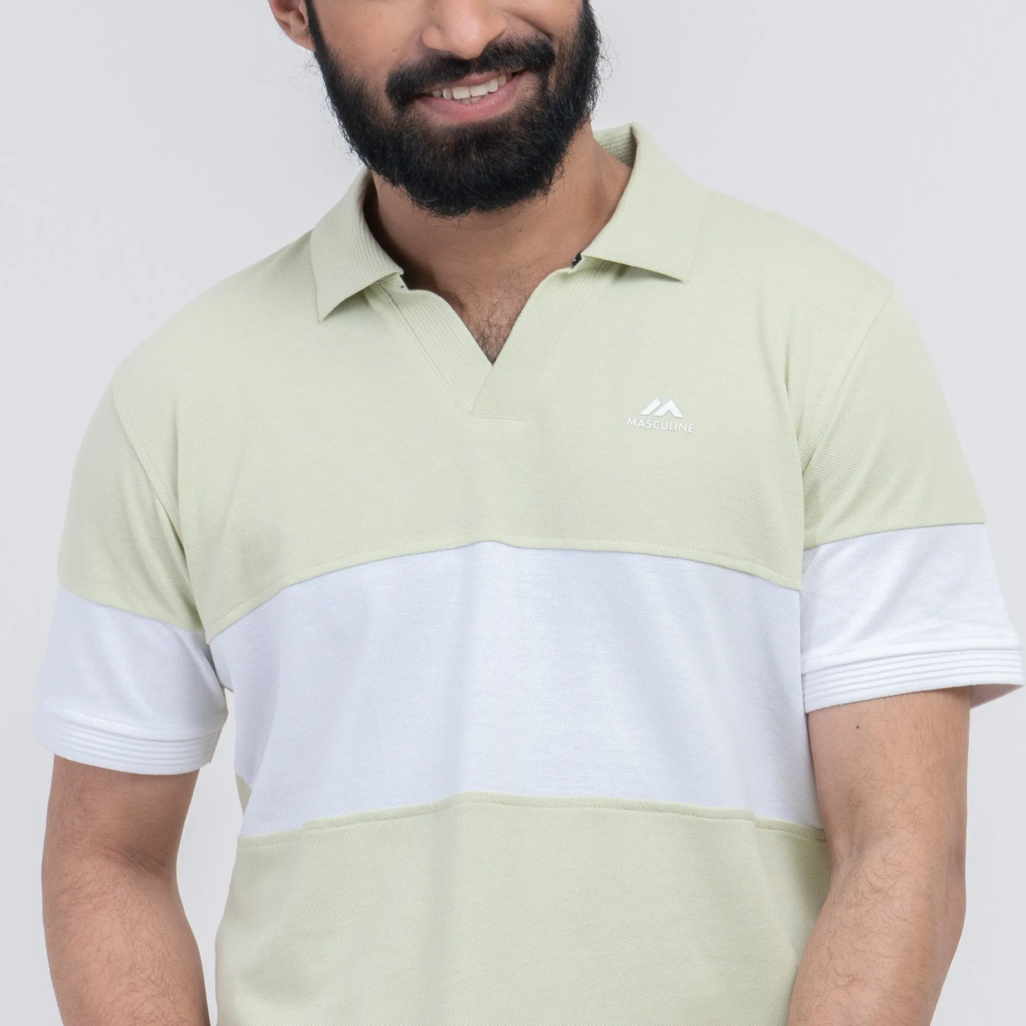 Cut & Sew Polo  - Celadon Green