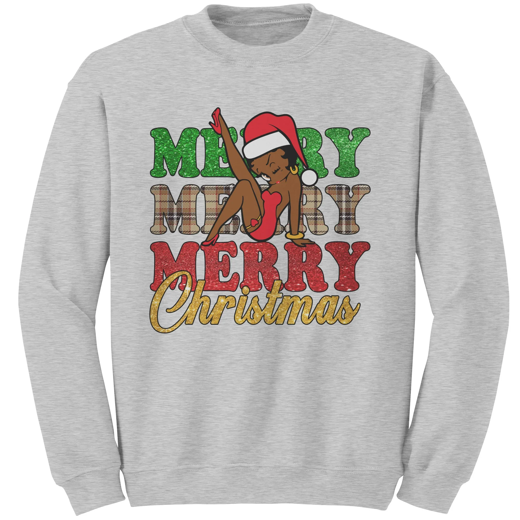 Cute Christmas Sweatshirt Betty Boop Graphic Sweatshirt Christmas Gifts Christmas Party Favors Black Betty Boop Sweatshirt Girly Betty Boop