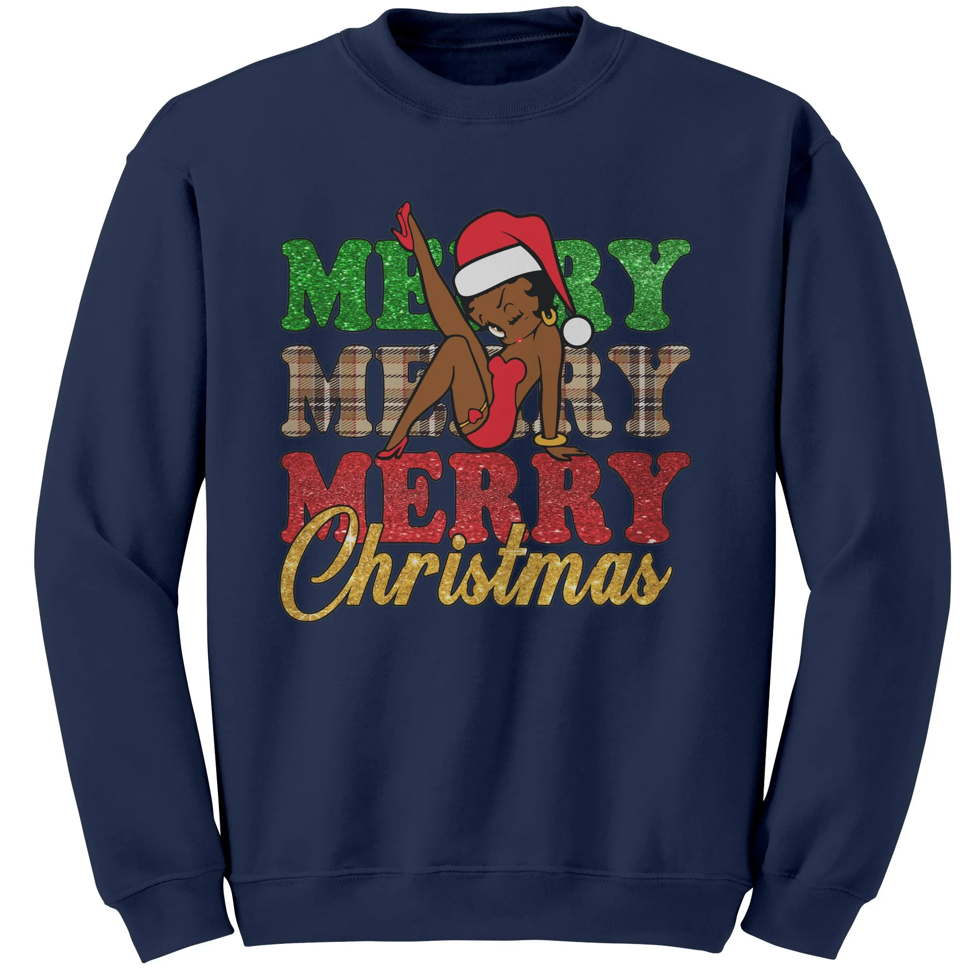 Cute Christmas Sweatshirt Betty Boop Graphic Sweatshirt Christmas Gifts Christmas Party Favors Black Betty Boop Sweatshirt Girly Betty Boop