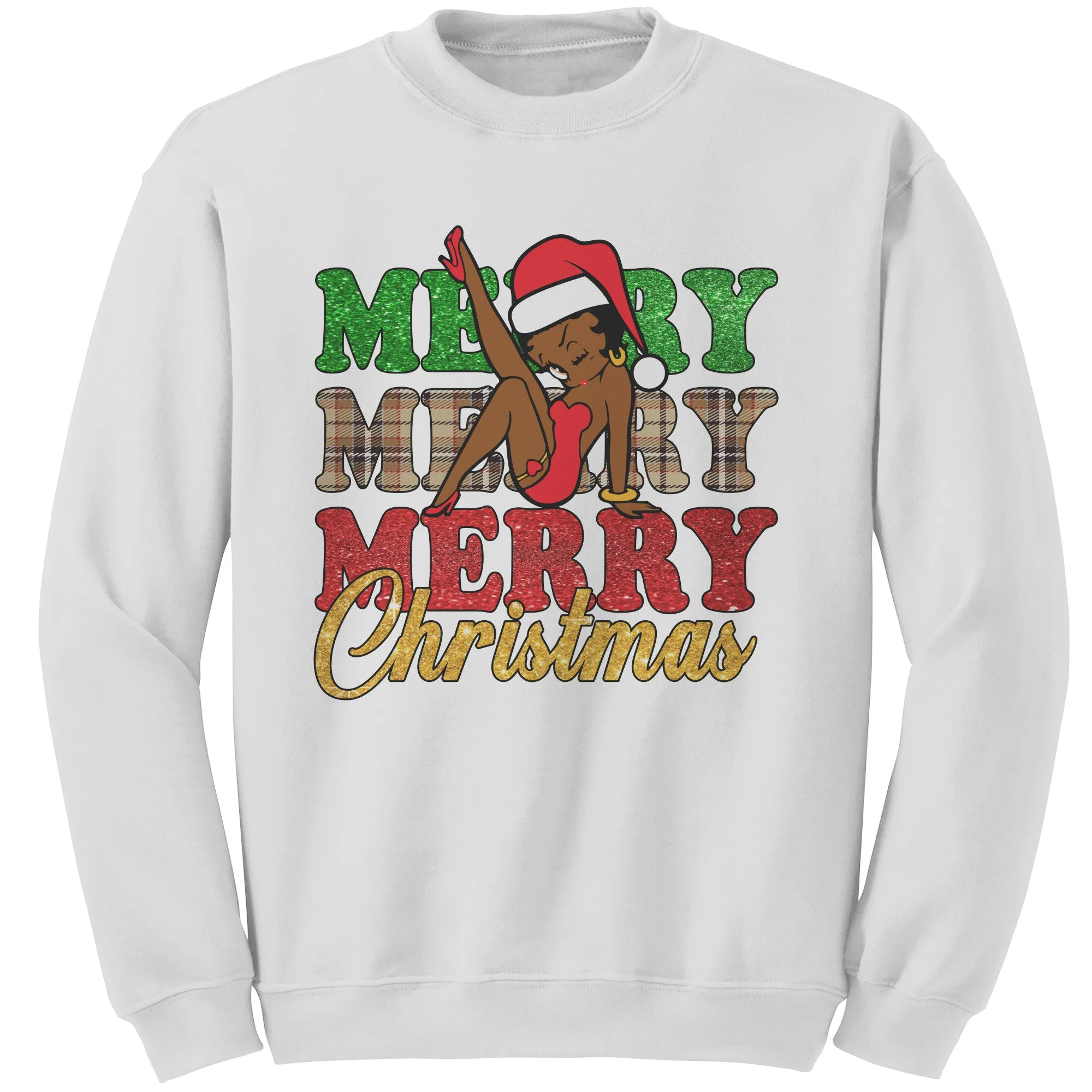 Cute Christmas Sweatshirt Betty Boop Graphic Sweatshirt Christmas Gifts Christmas Party Favors Black Betty Boop Sweatshirt Girly Betty Boop