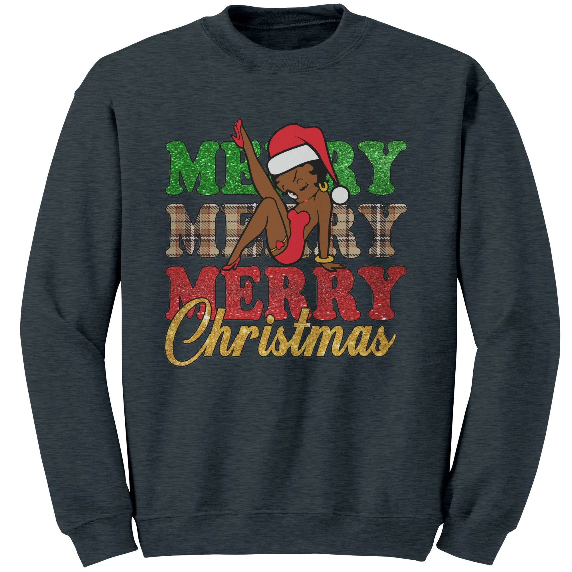 Cute Christmas Sweatshirt Betty Boop Graphic Sweatshirt Christmas Gifts Christmas Party Favors Black Betty Boop Sweatshirt Girly Betty Boop