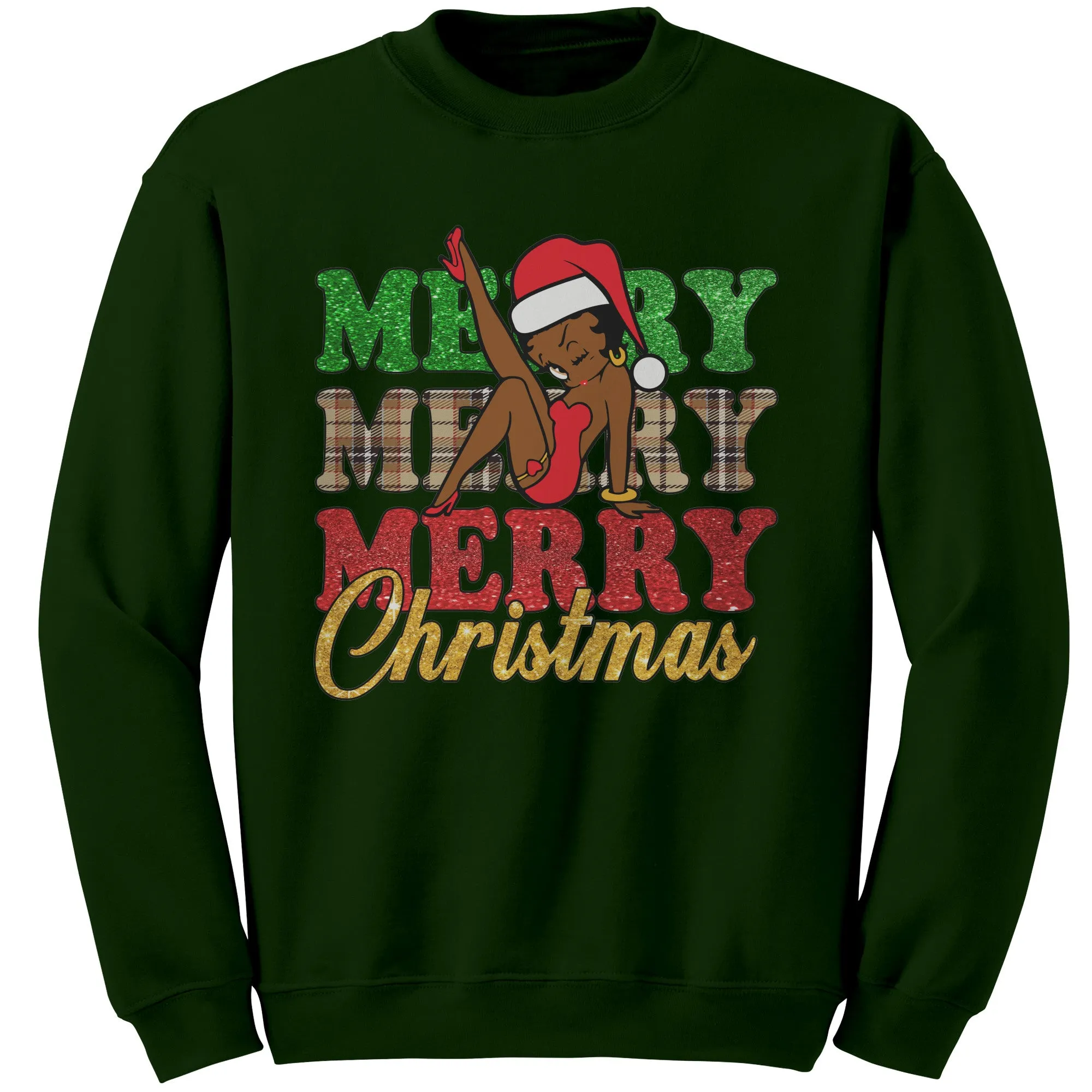 Cute Christmas Sweatshirt Betty Boop Graphic Sweatshirt Christmas Gifts Christmas Party Favors Black Betty Boop Sweatshirt Girly Betty Boop