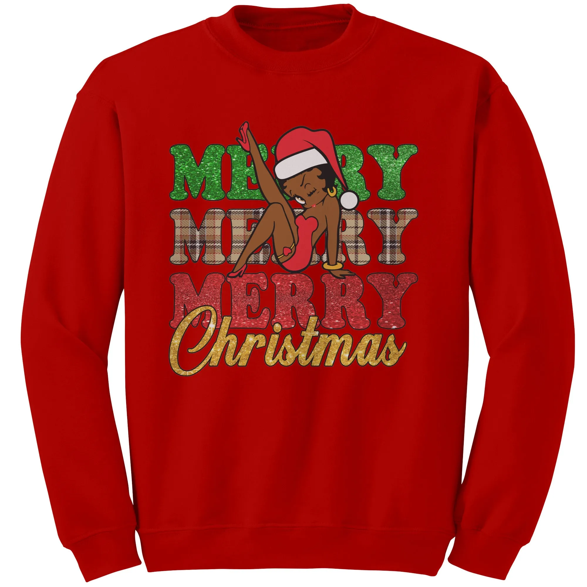 Cute Christmas Sweatshirt Betty Boop Graphic Sweatshirt Christmas Gifts Christmas Party Favors Black Betty Boop Sweatshirt Girly Betty Boop