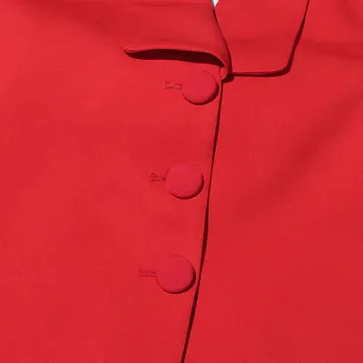 DACRE BACK CUTOUT FLOWER BLAZER IN RED