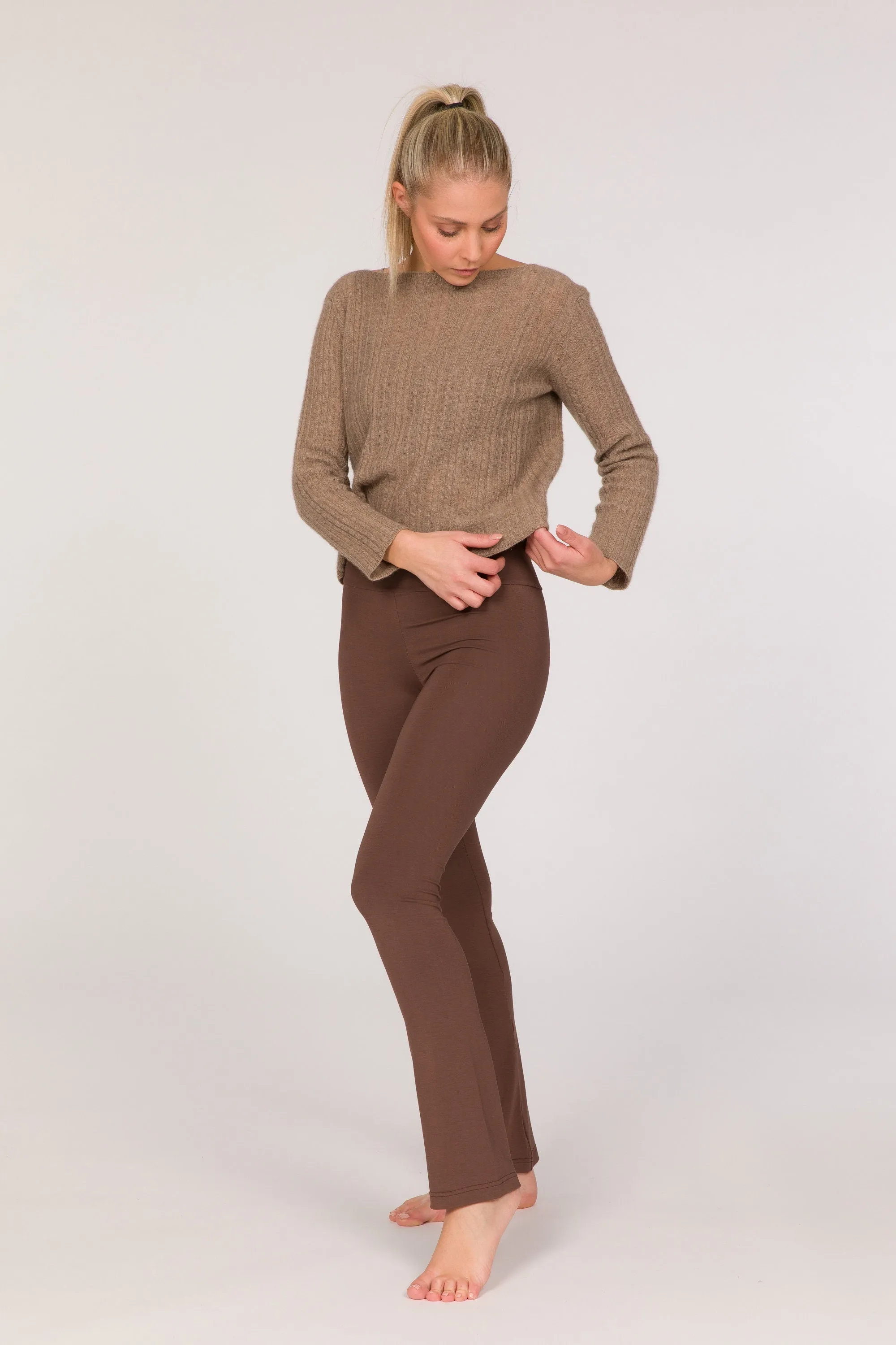 Dalai Eco-Cashmere Cable Knit Jumper - Dark Beige