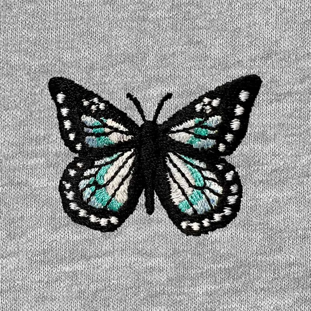 Dalix Butterfly Cropped Zip Hoodie