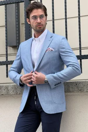 Daniel Blue Slim Fit Linen Blazer: A Tailored Essential