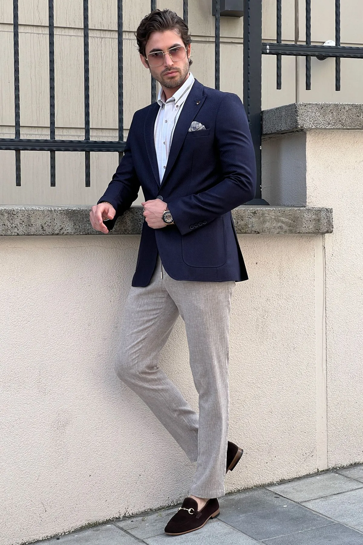 Daniel Navy Blue Wool Blazer - Slim Fit Elegance for Every Occasion