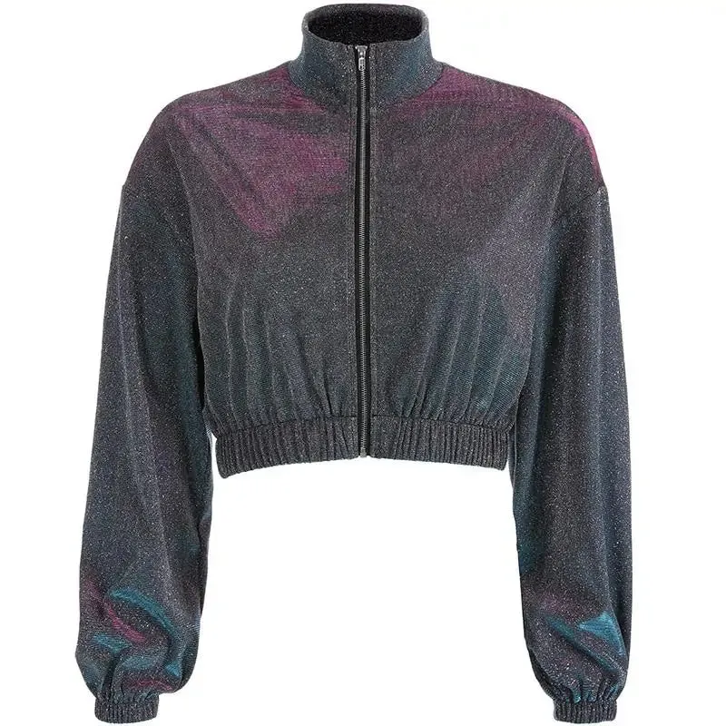 Dazzle Zip Up Sweater