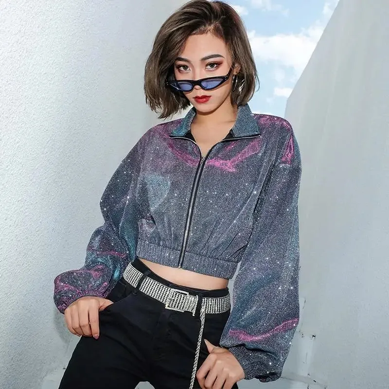 Dazzle Zip Up Sweater