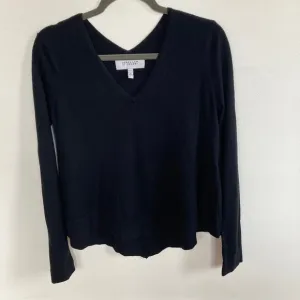 Derek Lam 10 Crosby Ventura V Neck Wool Cashmere Silk Blend Black Sweater XS