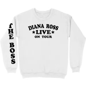 Diana Ross "Live On Tour" Crewneck Sweatshirt in White