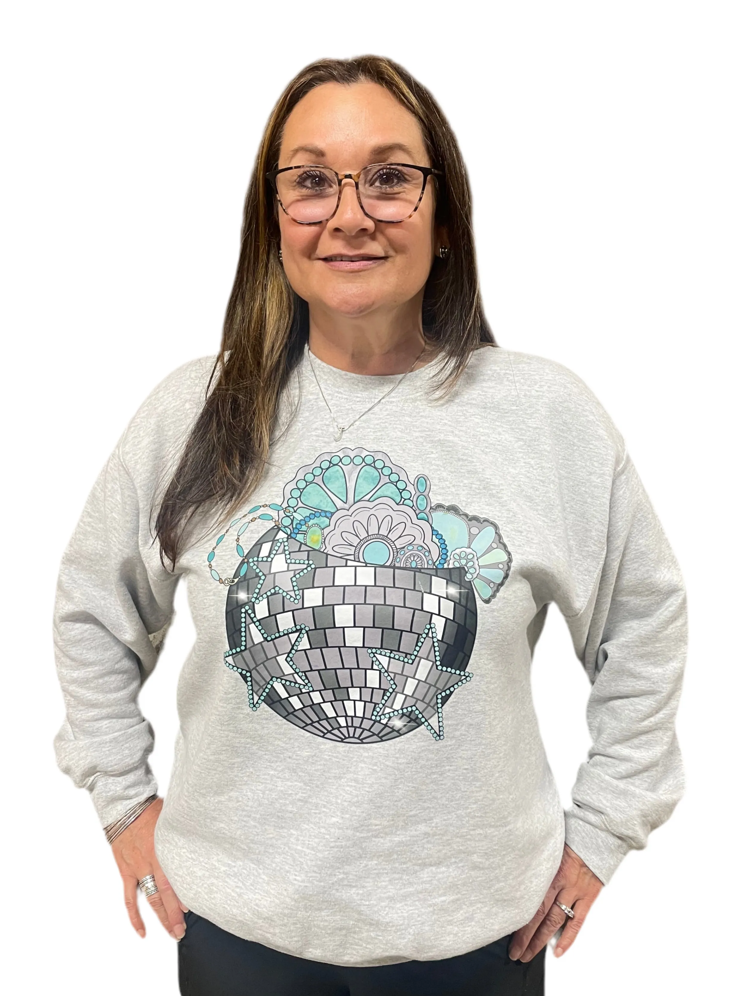 DISCO TURQUOISE SWEATSHIRT