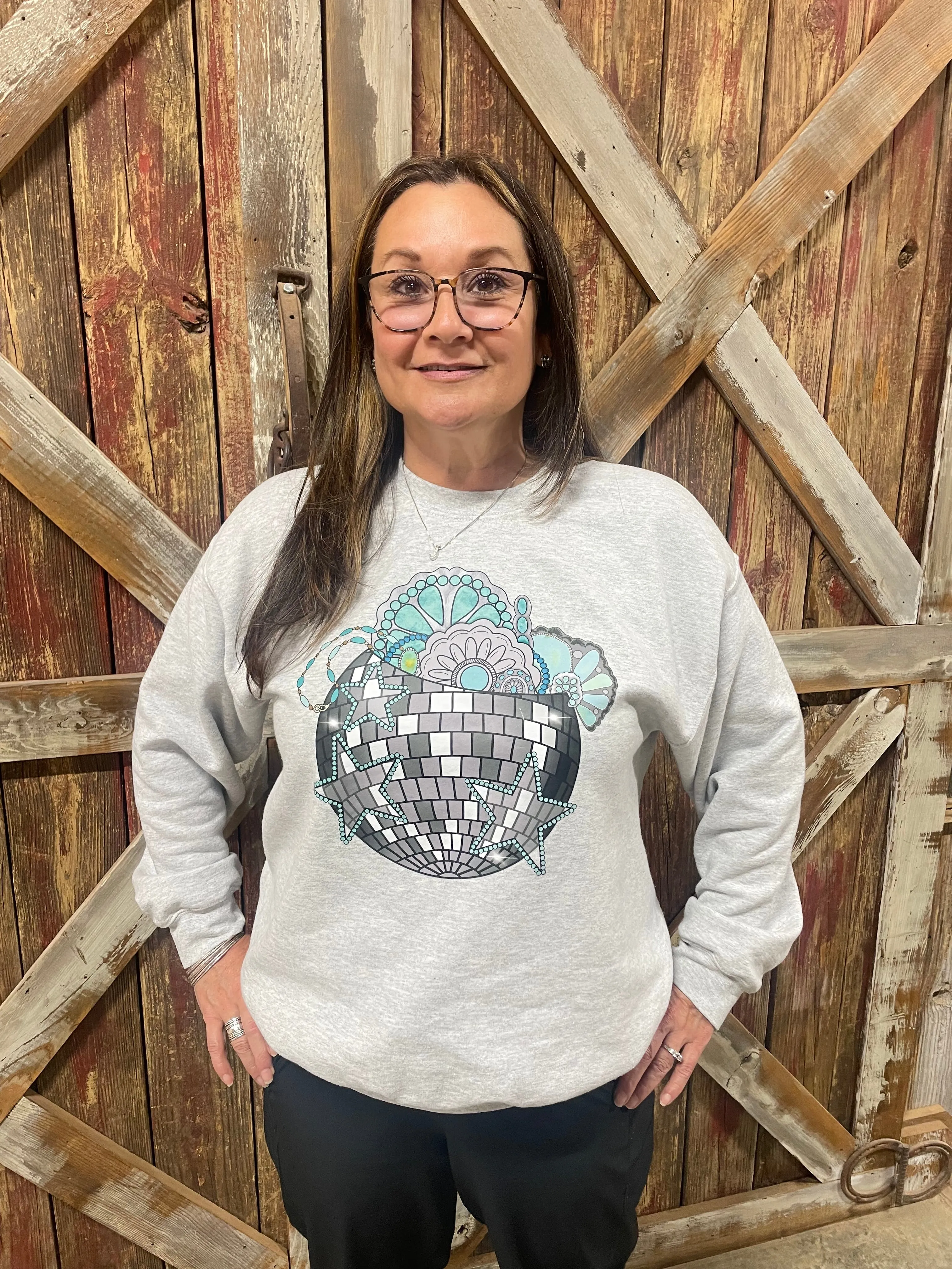 DISCO TURQUOISE SWEATSHIRT
