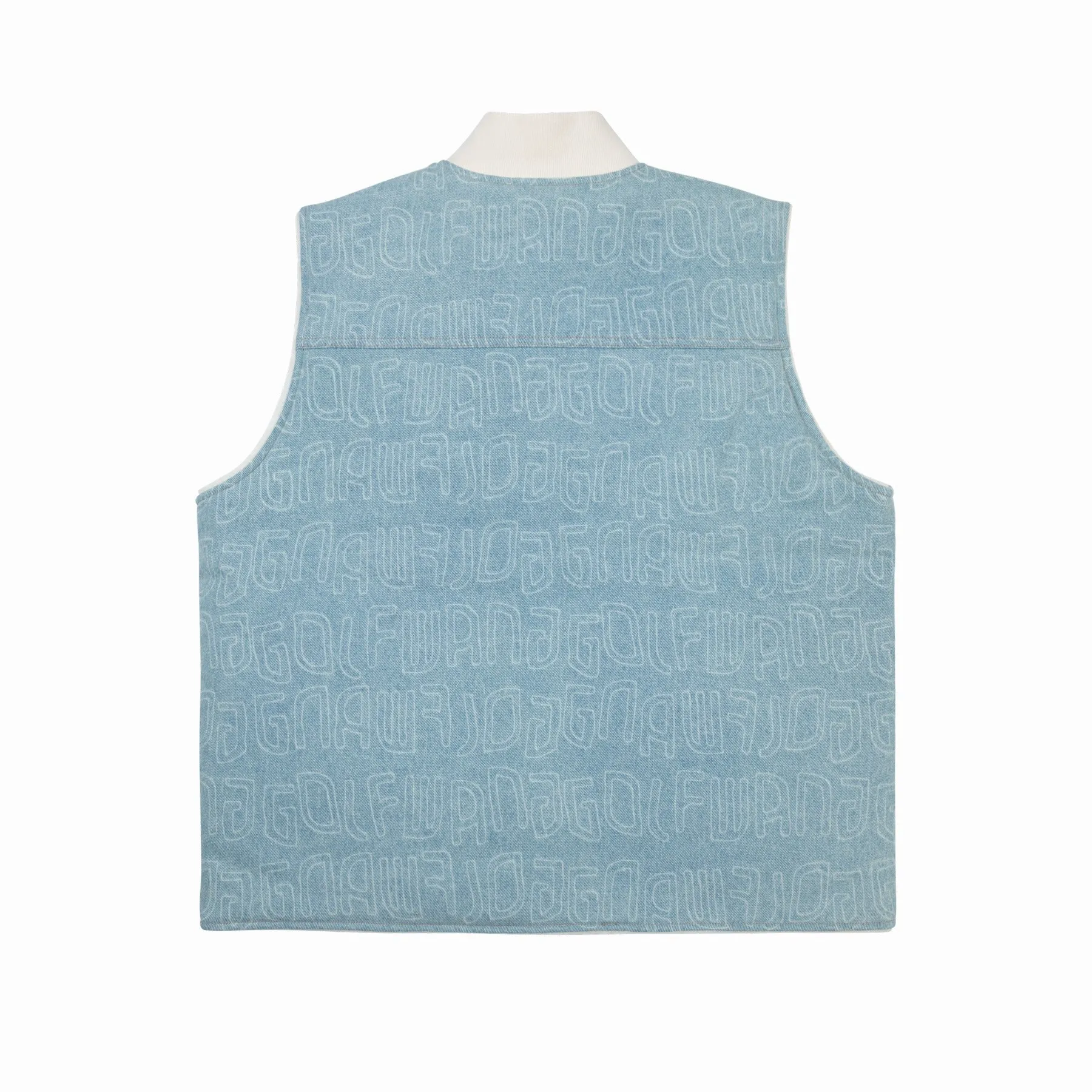 ECHO DENIM REVERSIBLE VEST by GOLF WANG