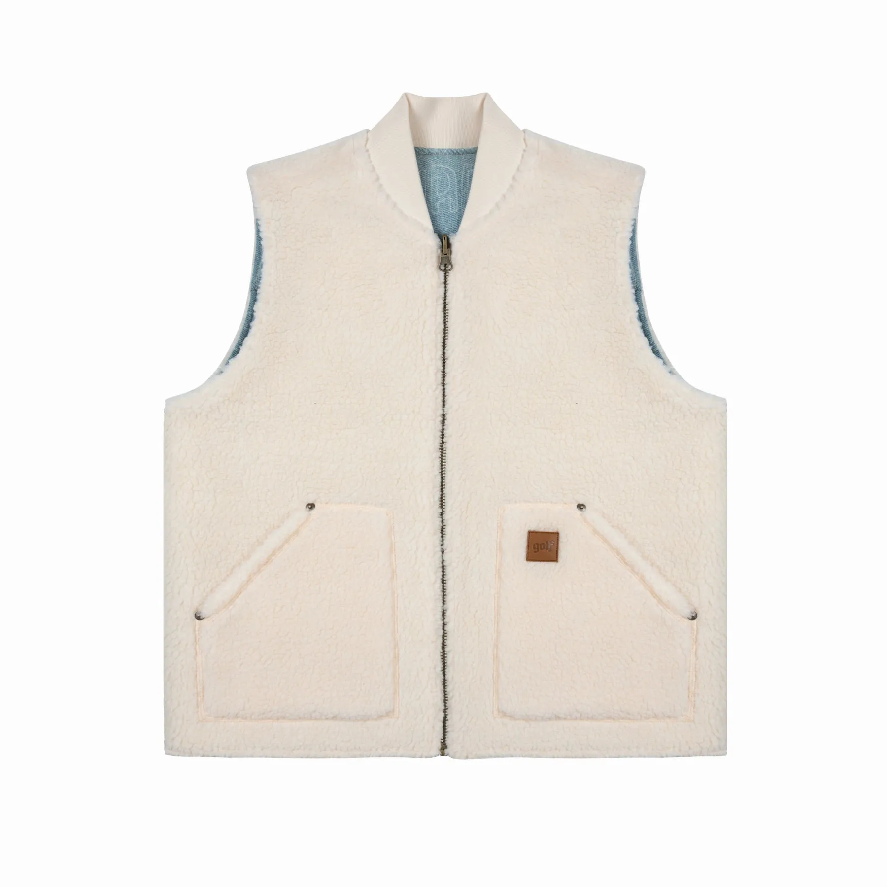 ECHO DENIM REVERSIBLE VEST by GOLF WANG