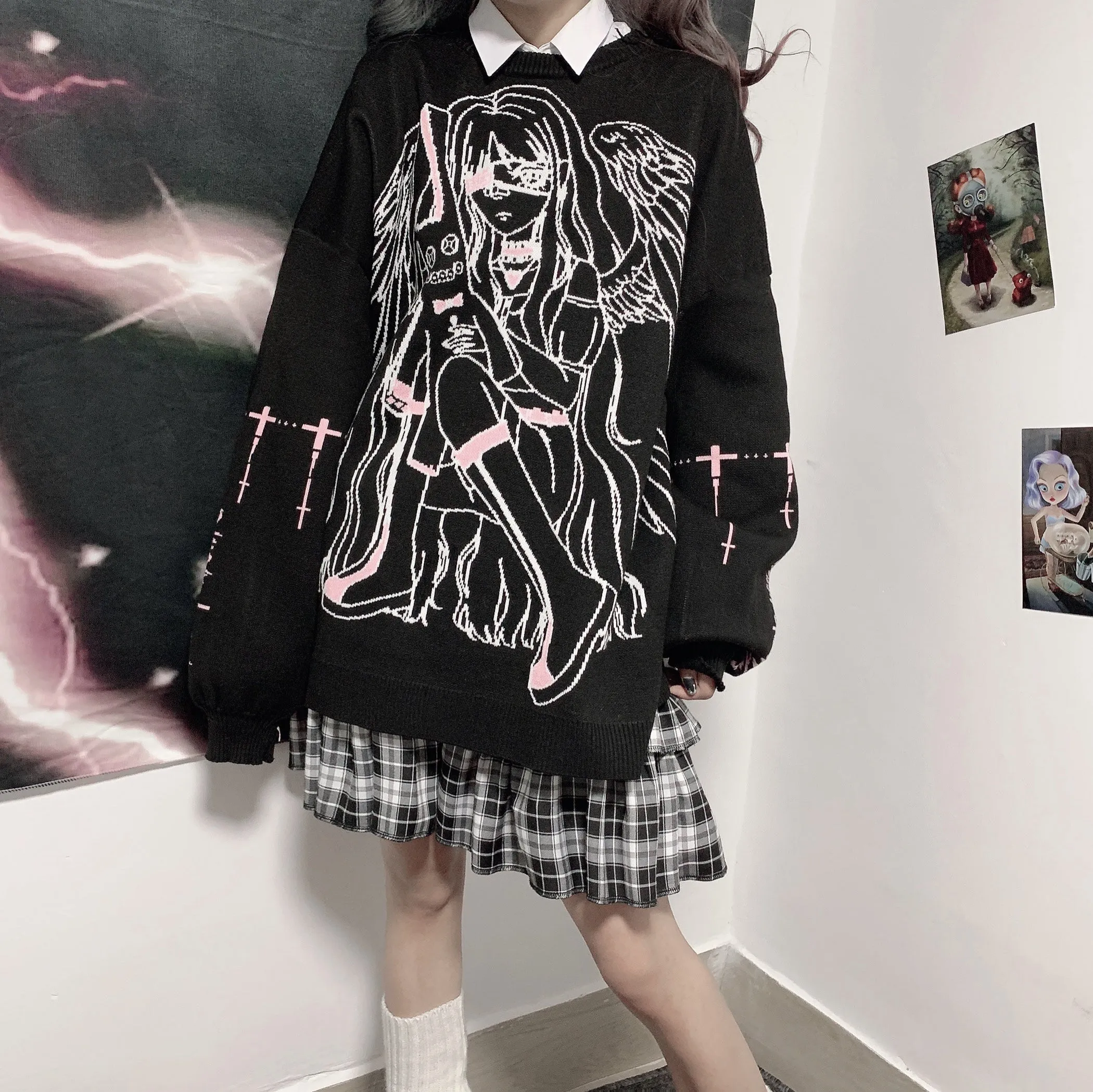 Egirl style sweater yc24736