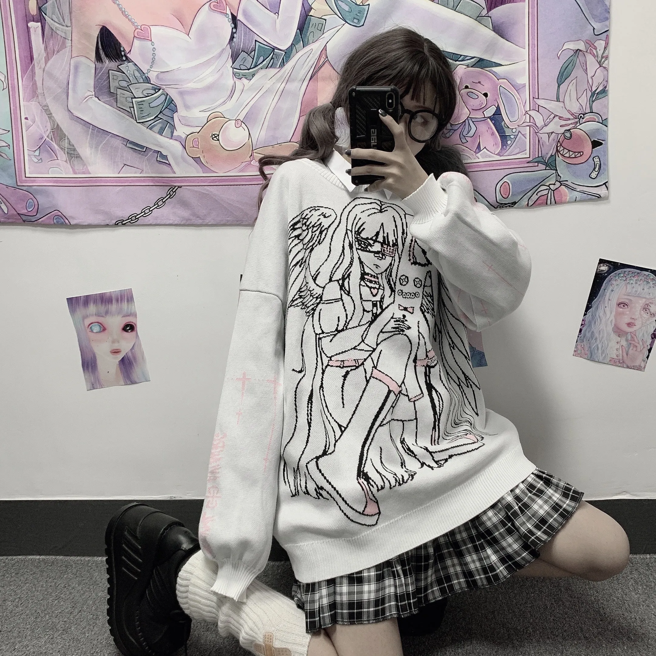 Egirl style sweater yc24736