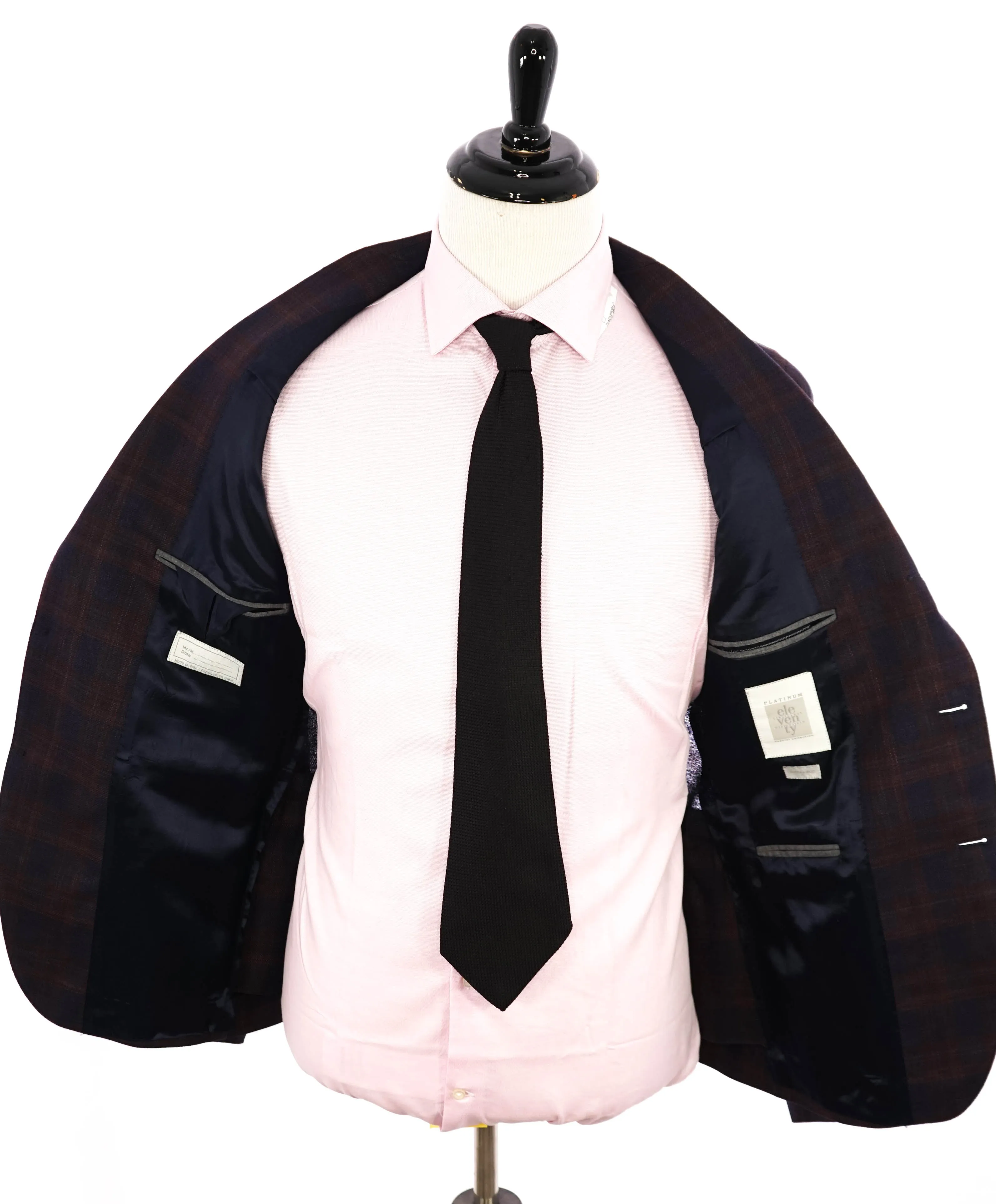 ELEVENTY - By ERMENEGILDO ZEGNA Wool/Silk/Linen Burgundy Blazer - 40 (50 EU)