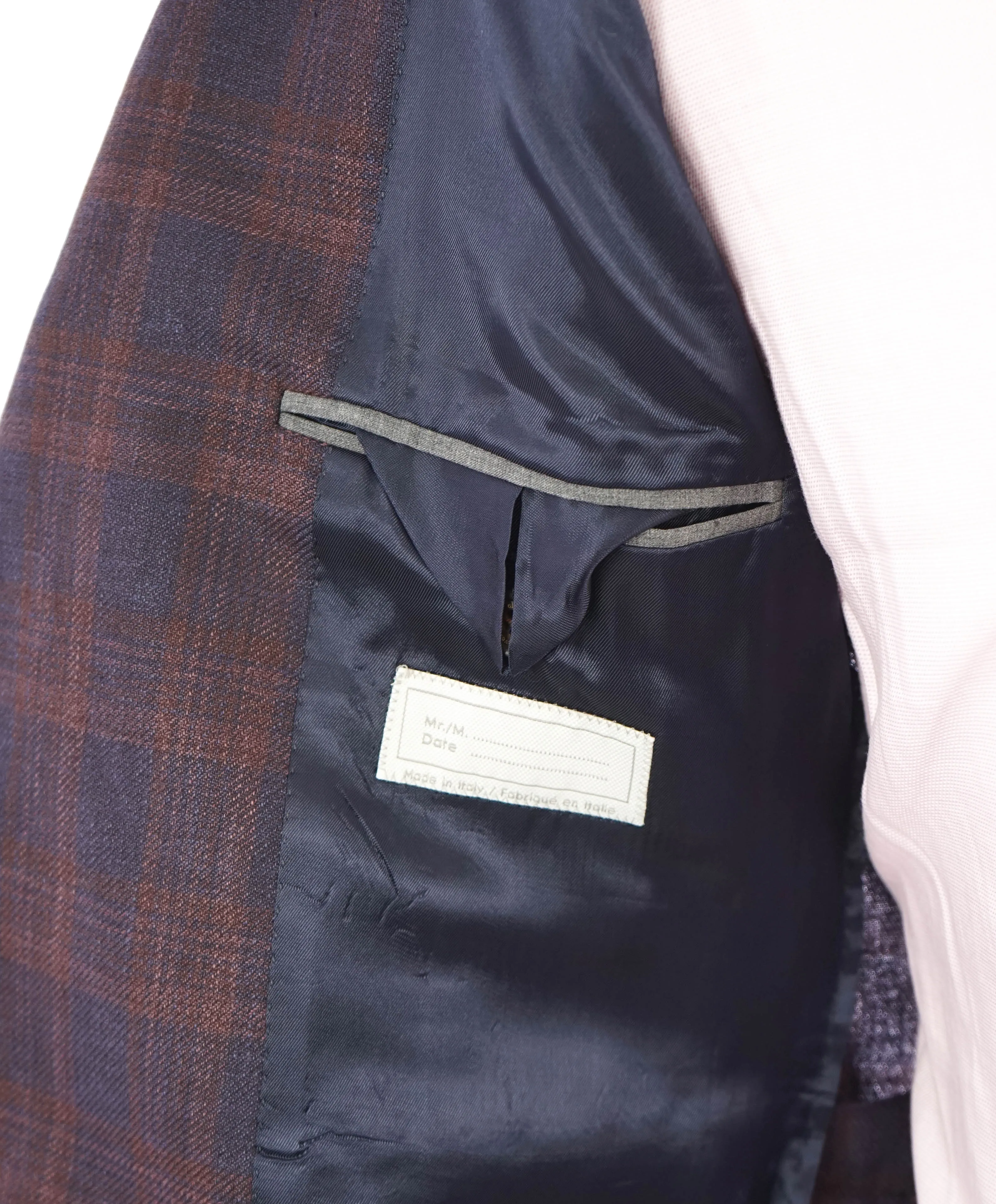 ELEVENTY - By ERMENEGILDO ZEGNA Wool/Silk/Linen Burgundy Blazer - 40 (50 EU)