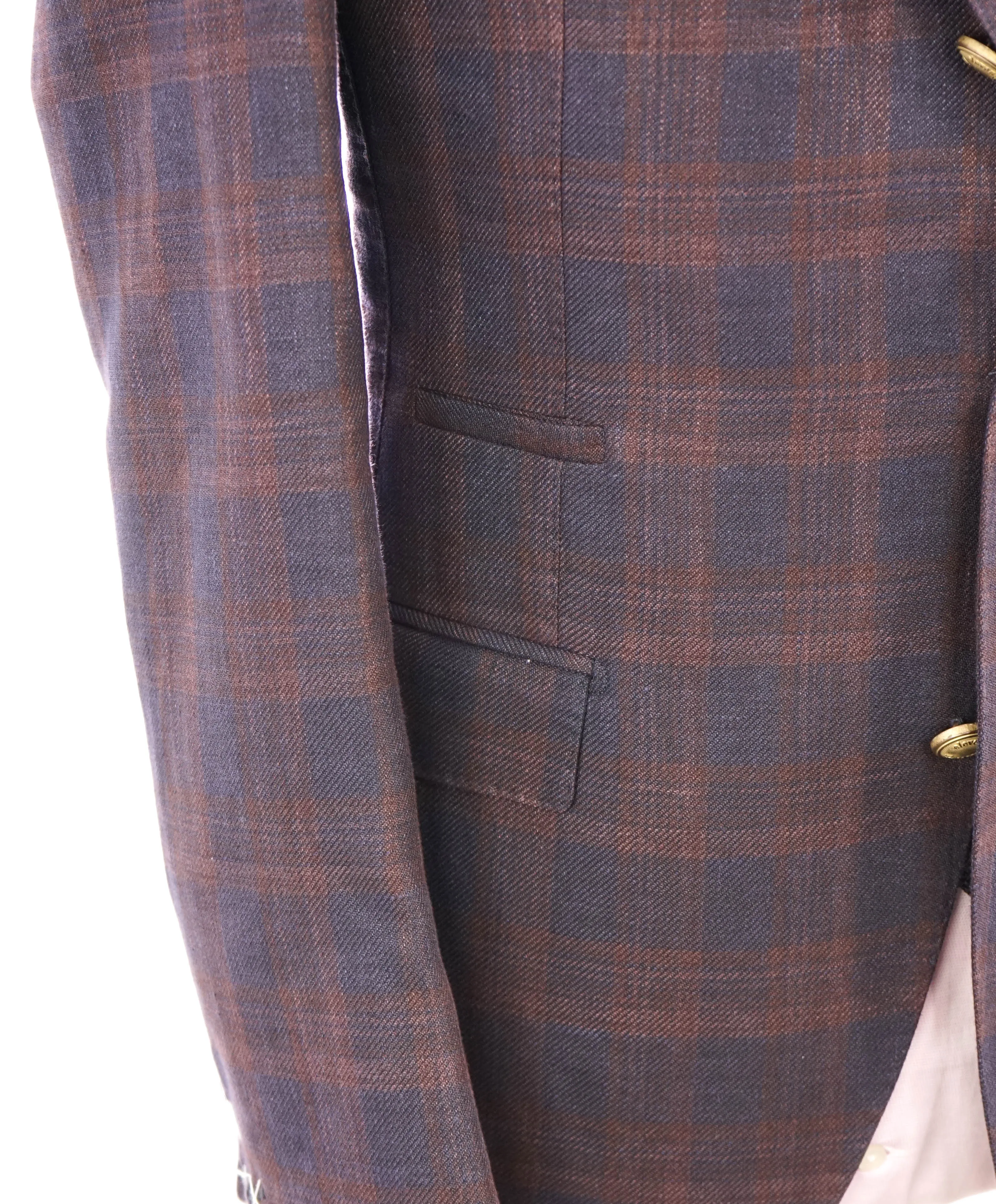 ELEVENTY - By ERMENEGILDO ZEGNA Wool/Silk/Linen Burgundy Blazer - 40 (50 EU)
