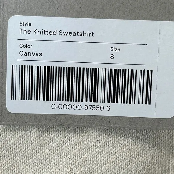 Everlane Knitted Sweatshirt Sweater Canvas Women S NWT Wool Cotton Blend FLAW