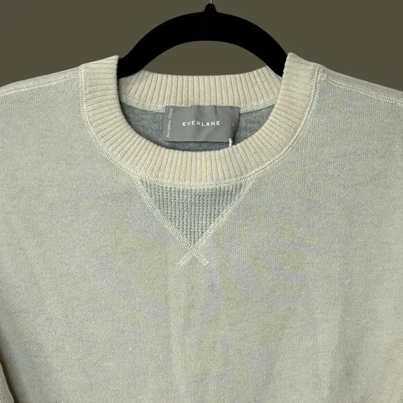 Everlane Knitted Sweatshirt Sweater Canvas Women S NWT Wool Cotton Blend FLAW