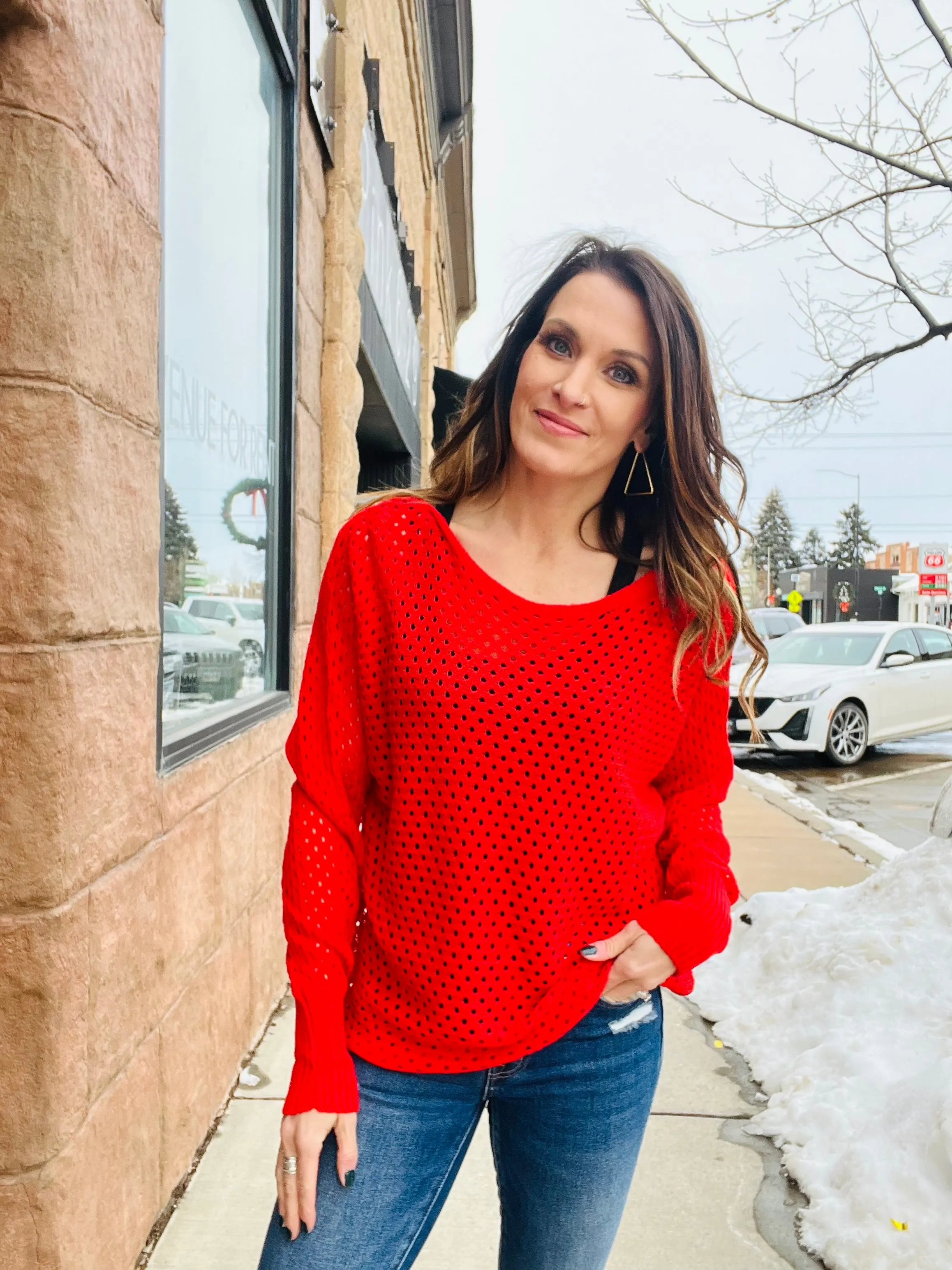 Eyelit Knit Sweater