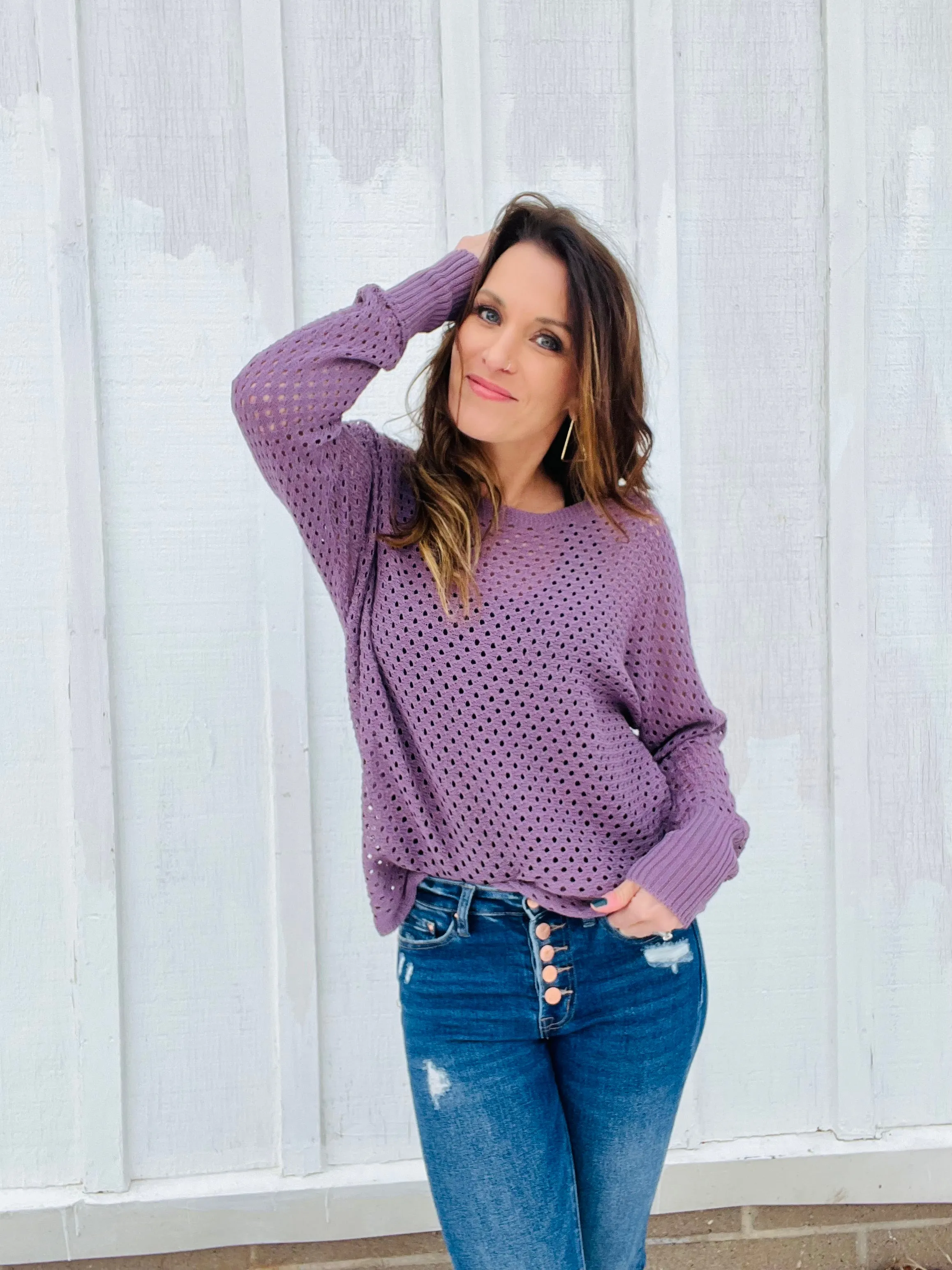 Eyelit Knit Sweater