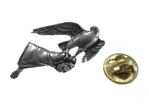 Falcon Bird On Glove Lapel Pin