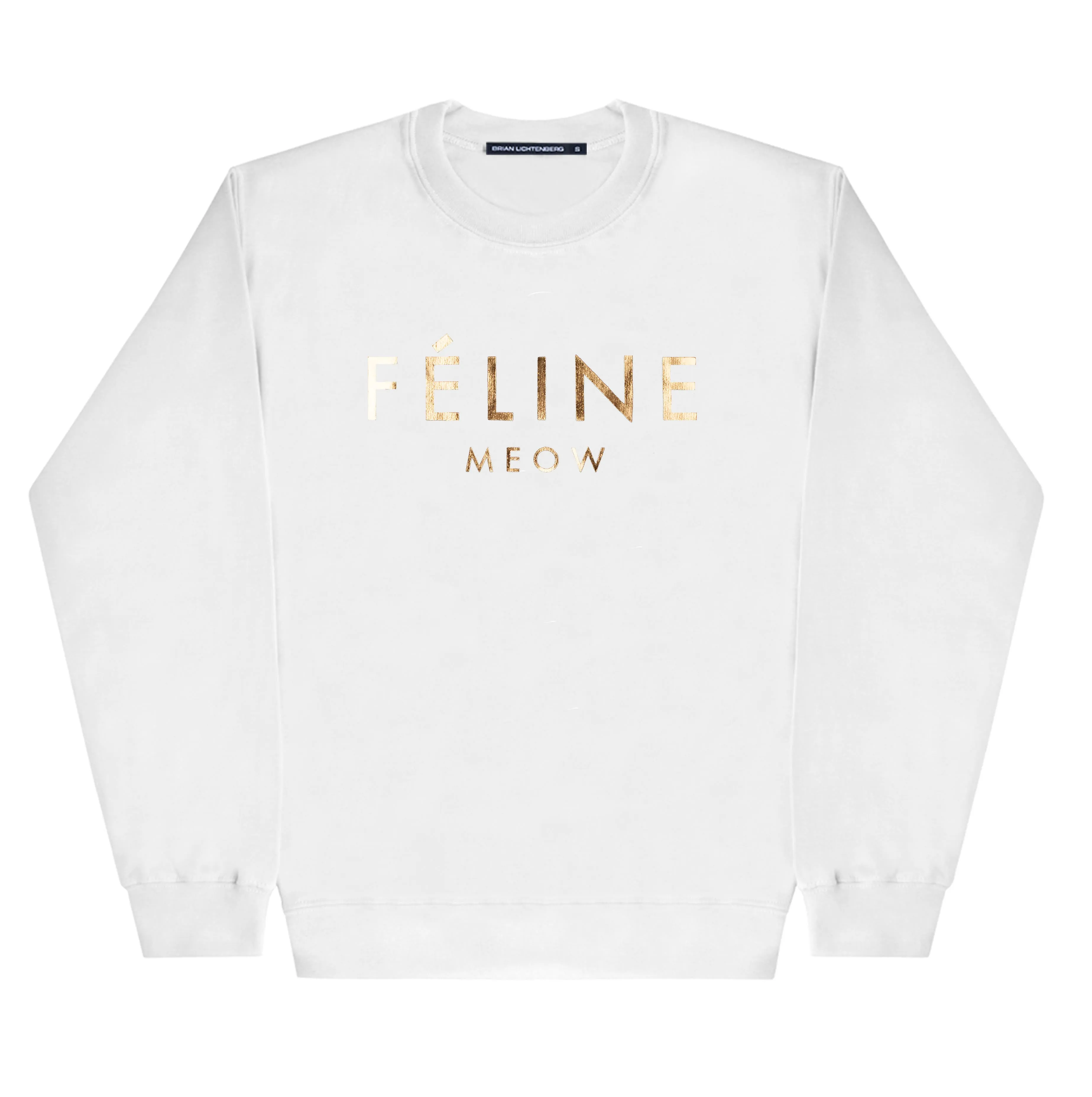 FELINE GOLD FOIL SWEATSHIRT