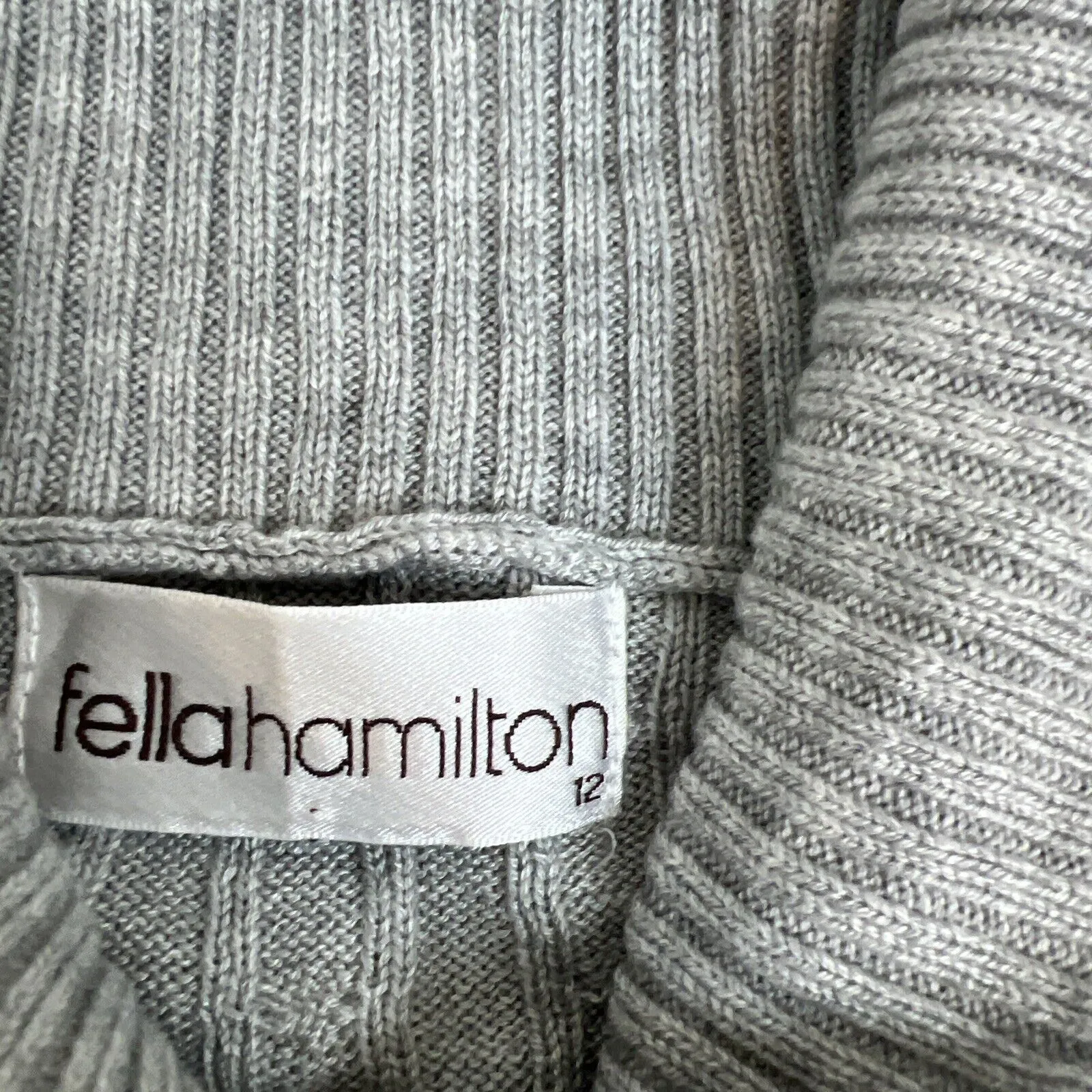 Fella Hamilton Womens Cable Knit Pullover Sweater Jumper Size 12 ( 5% Cashmere)