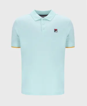 Fila Tipped Rib Basic Polo Shirt Blue Grass