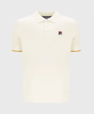 Fila Tipped Rib Basic Polo Shirt Egret