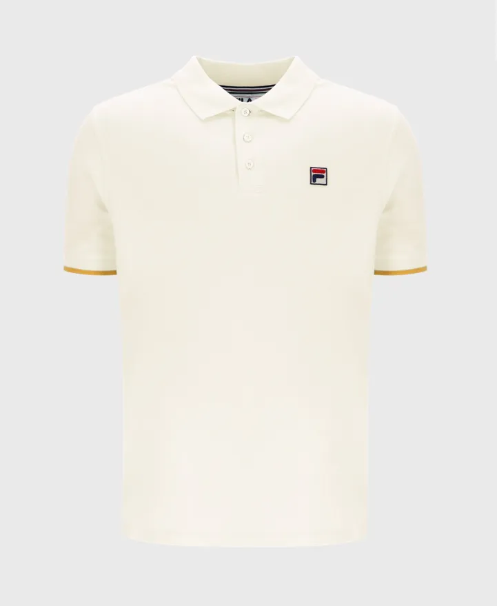 Fila Tipped Rib Basic Polo Shirt Egret