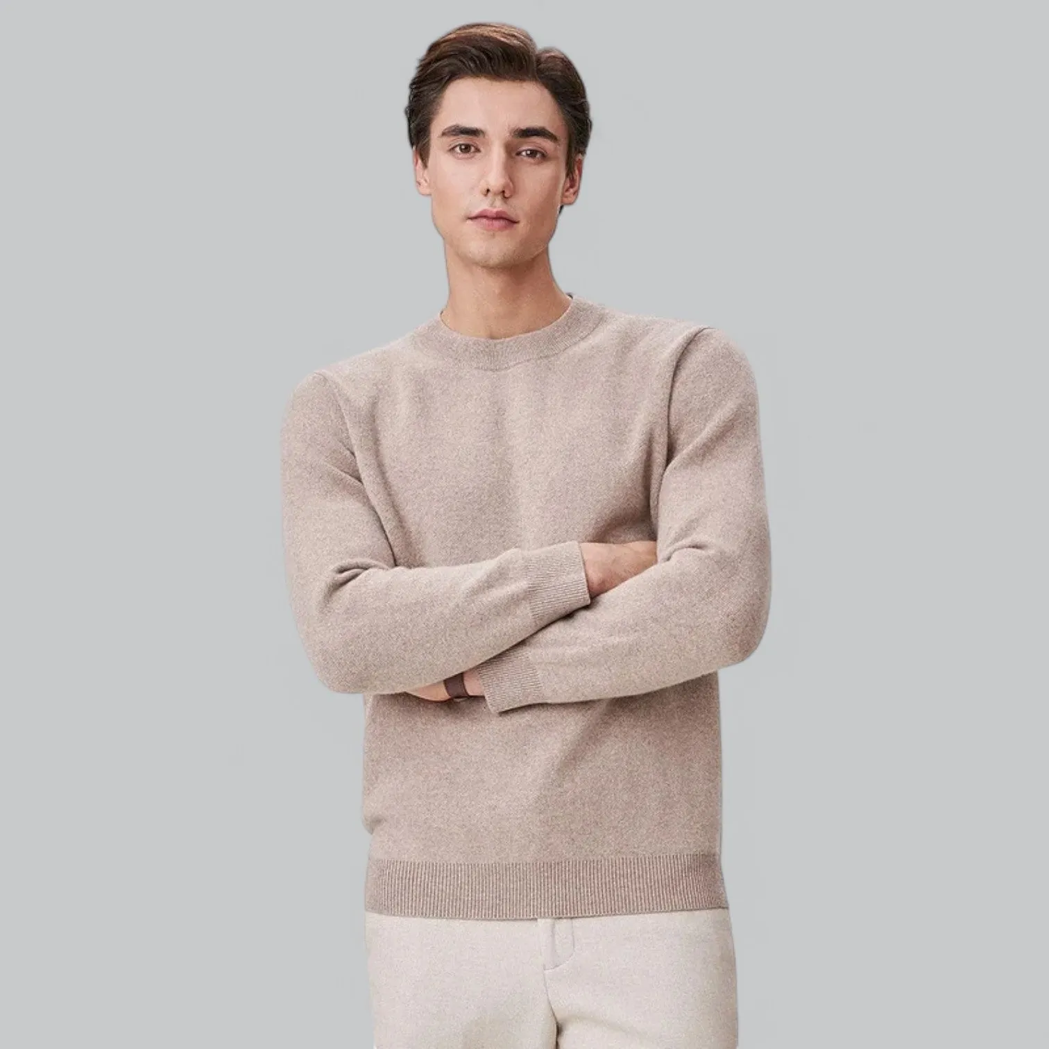 Fine Cashmere Sweater for Men | Crew Neck Jumper, Soft & Warm, Lightweight Knitwear