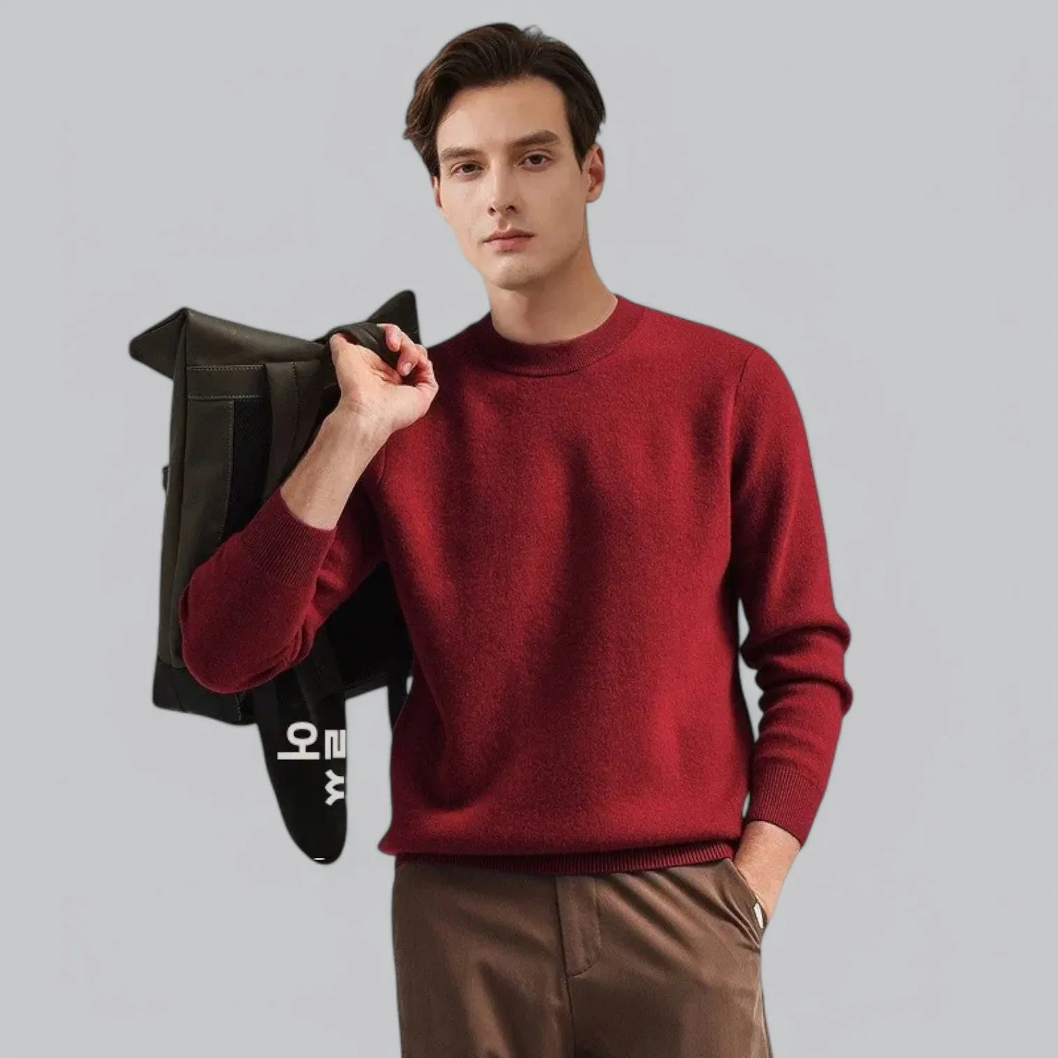 Fine Cashmere Sweater for Men | Crew Neck Jumper, Soft & Warm, Lightweight Knitwear