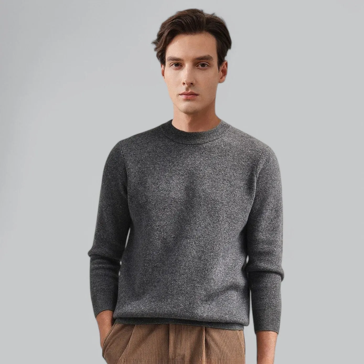 Fine Cashmere Sweater for Men | Crew Neck Jumper, Soft & Warm, Lightweight Knitwear