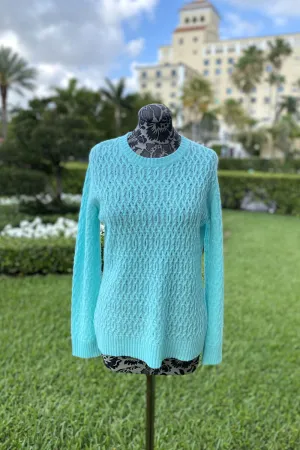 Fish Net Cable Sweater in Hawaiian