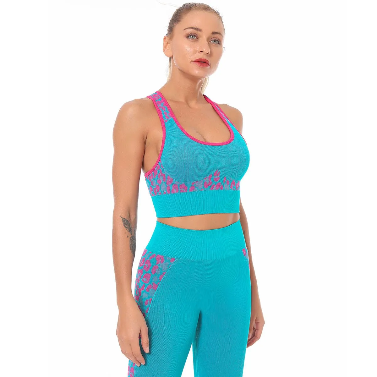 Floral Camo Seamless Sports Bra
