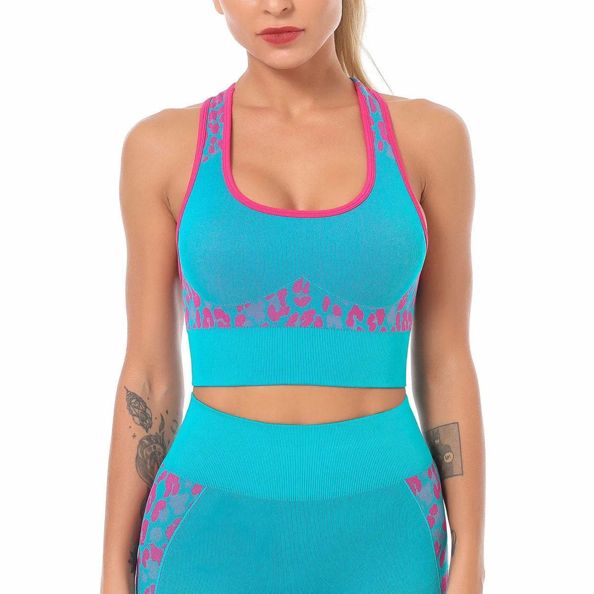 Floral Camo Seamless Sports Bra