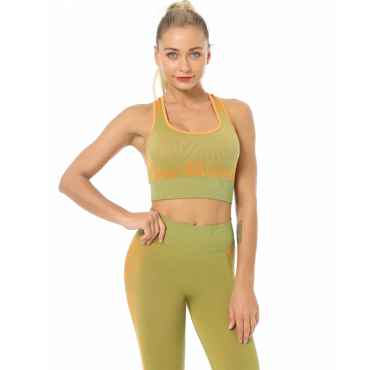Floral Camo Seamless Sports Bra