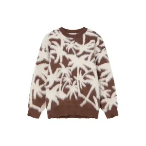 Floral Pattern Knit Sweater