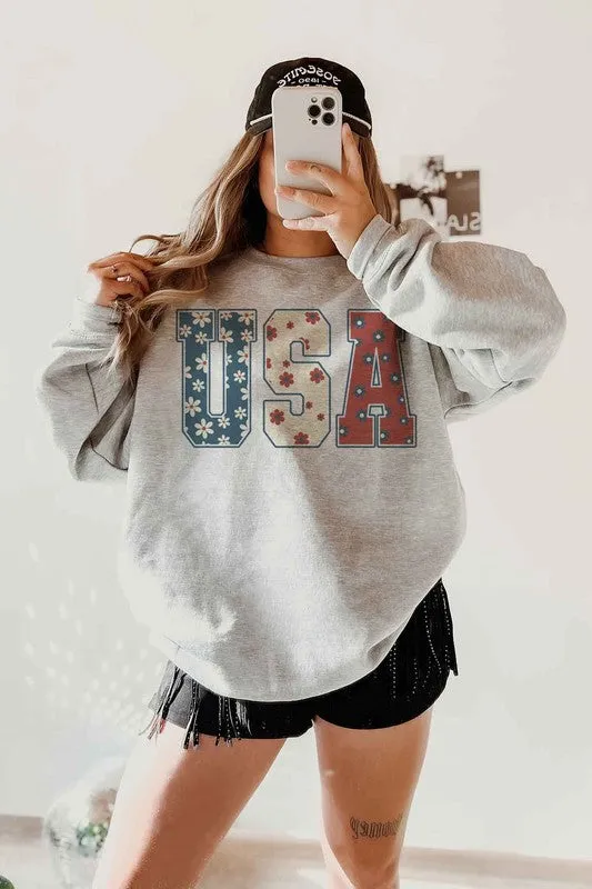 Floral USA Sweater