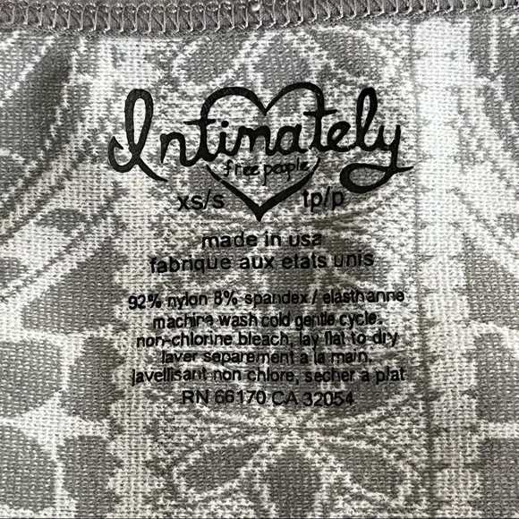 Free People Grey Jacquard Printed Long Sleeve Bodycon Dress - Size XS/S